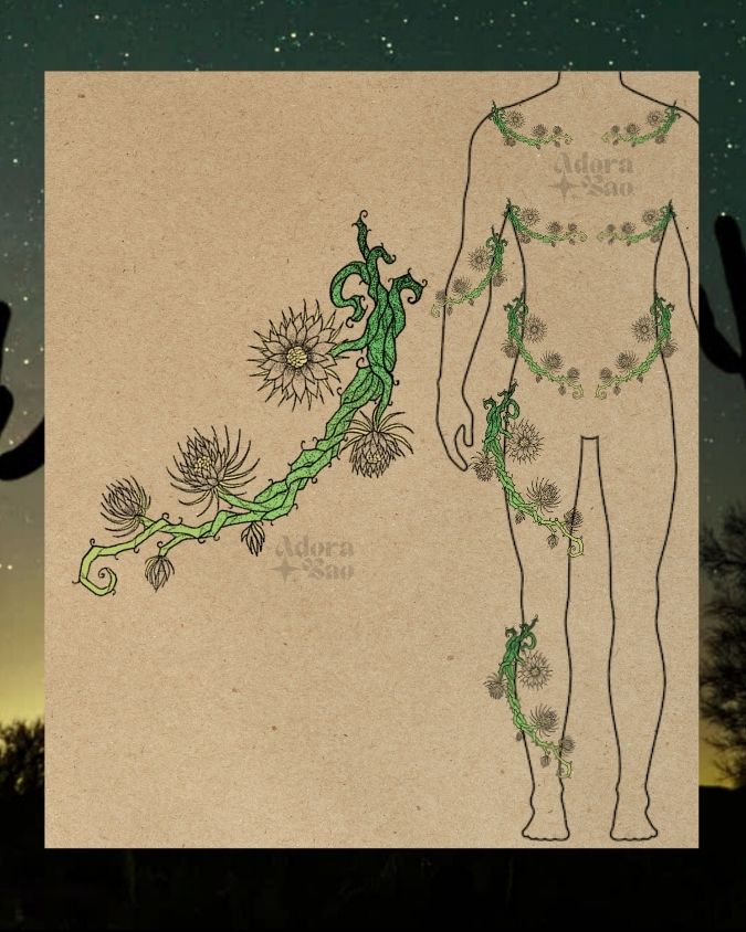 Cereus Vine Botanical Vine Wrap