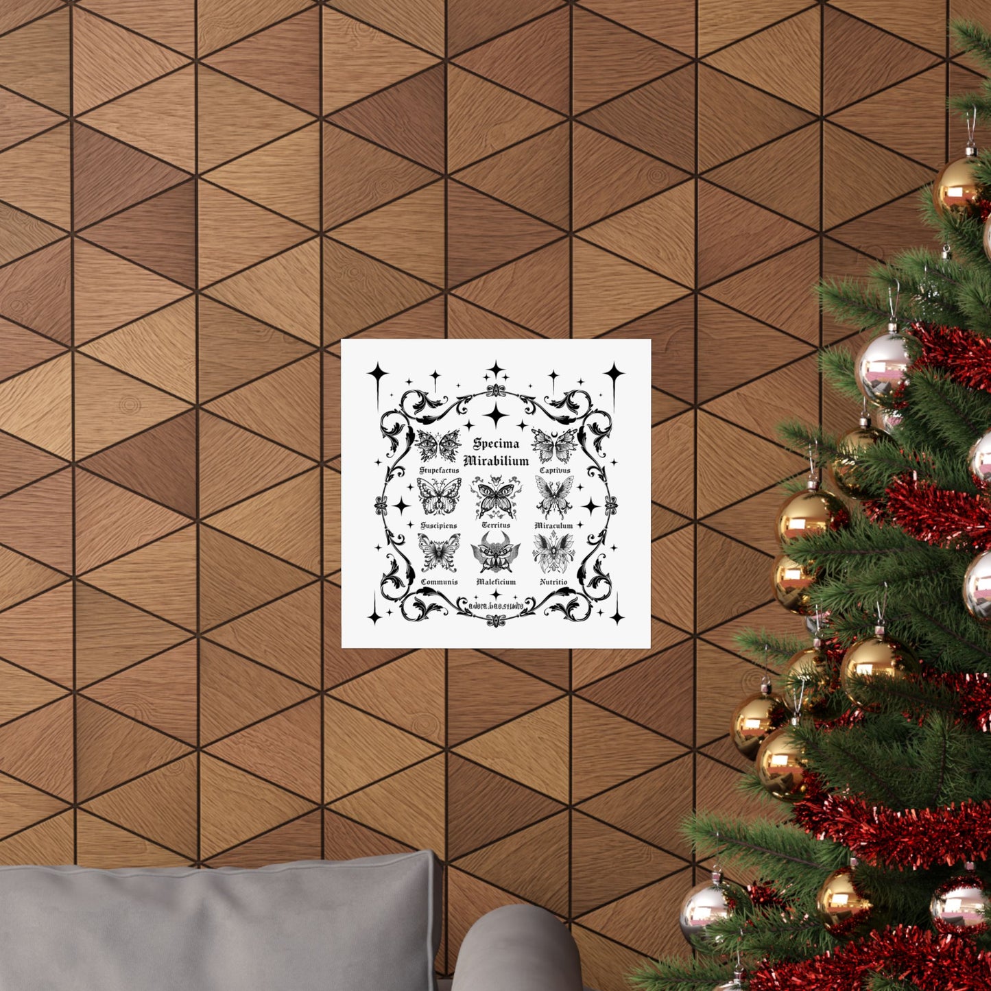 Fantastical Butterfly Spread - Matte Square Art Print