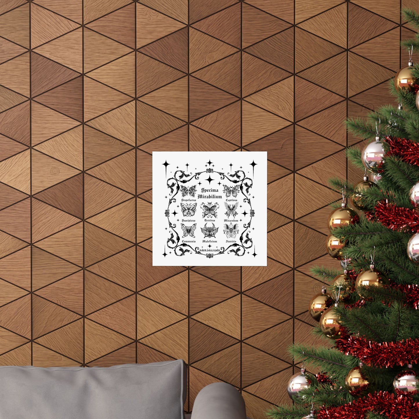 Fantastical Butterfly Spread - Matte Square Art Print