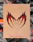 Tattoo design of two rock wings on a textured beige background with 'Adora Sao Tattoo' branding.